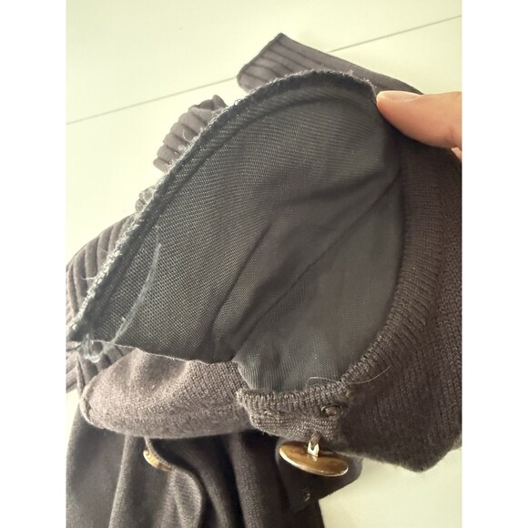 Vintage Ami Knits Sweater Dress Womens 10 Brown Button Up Ribbed Made USA - Picture 8 of 13